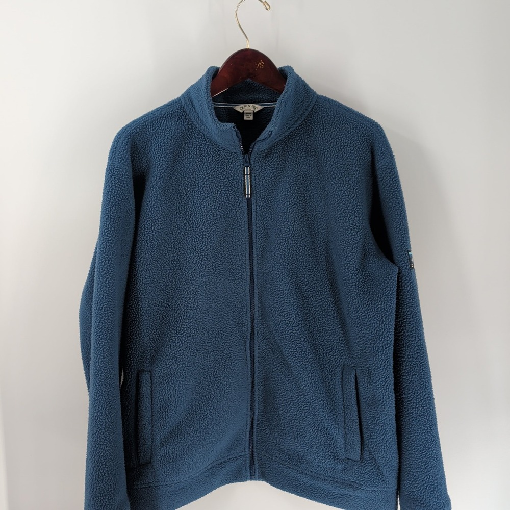 Vintage Y2K Orvis Classic Collection Outdoor Full Zip Fleece Jacket Blue Size M